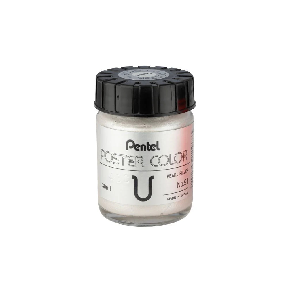PENTEL POSTER COLOR T91 PEARL SILVER 30ML
