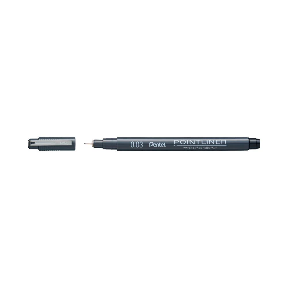 PENTEL S20P POINT LINER PEN 0.03 BLACK