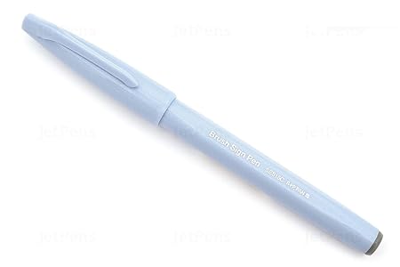 PENTEL SES 15C BRUSH SIGN PEN GREY BLUE