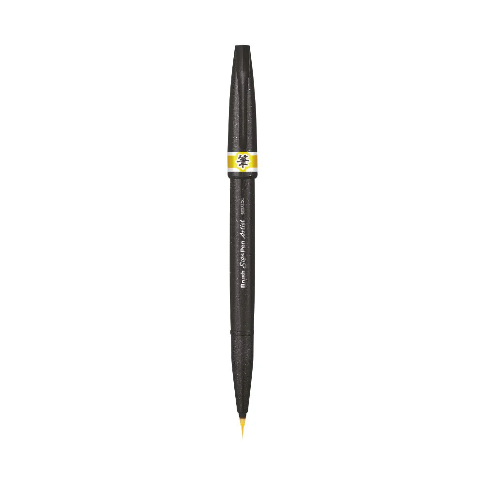 PENTEL SESF30C ARTIST BRUSH SIGN PEN YELLOW