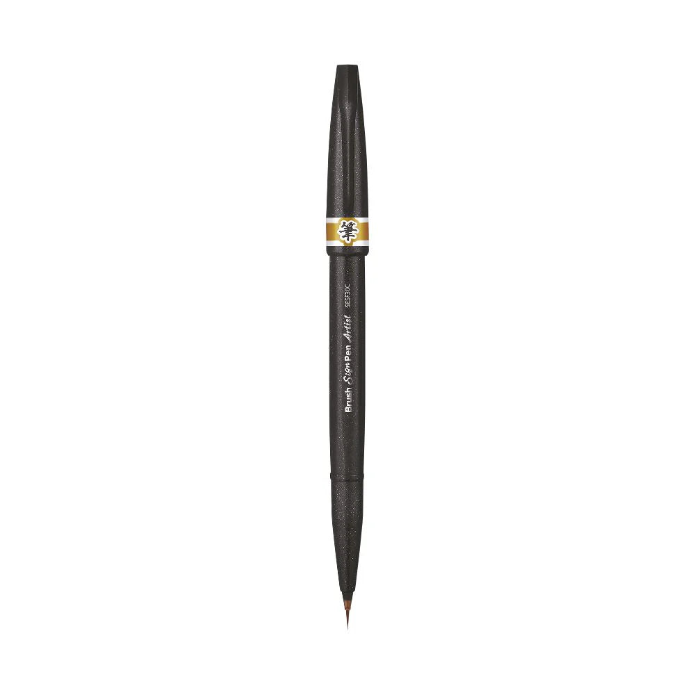 PENTEL SESF30C ARTIST BRUSH SIGN PEN YELLOW OCHER