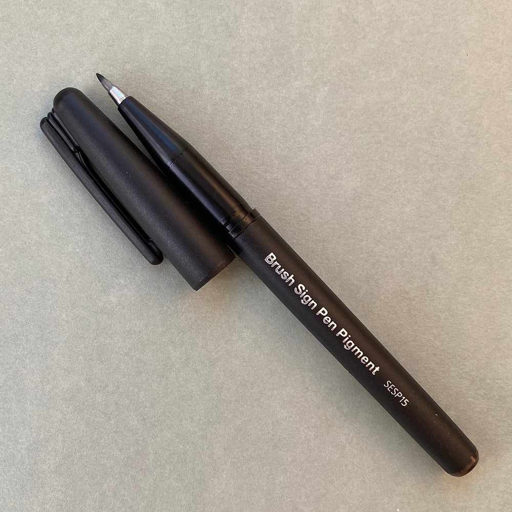 PENTEL SESP15 BRUSH SIGN PIGMENT SEPIA