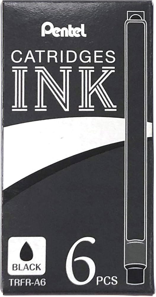 PENTEL TRFR-C6 INK CARTRIDGE F700-BLACK 6PCS