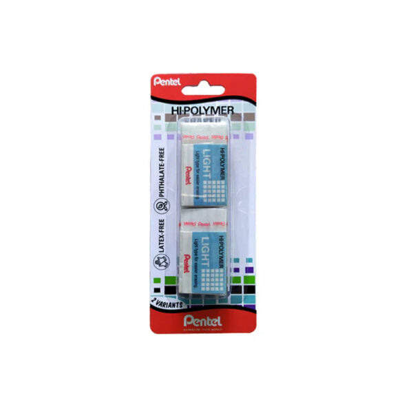 PENTEL ZEL-08E ERASER LIGHT MEDIUM 2 PCS