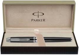 Parker Odyssey Lacque Black Chrome Tip RollerBall pen