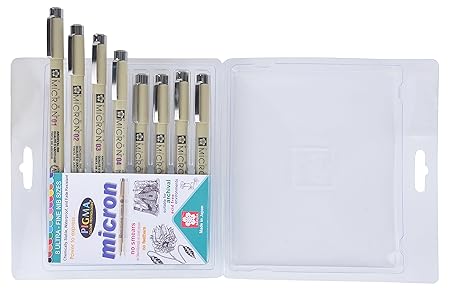 SAKURA MICRON PIGMA 8 ULTRA-FINE NIB SIZES SET OF 8