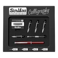 SCRIKSS CALLIGRAPHY SET BLACK WITH 4 NIB SET