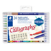 STAEDTLER DOUBLE ENDED CALLIGRAPHY PEN 24 COLOUR SET-3005 TB24