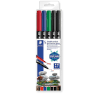 STAEDTLER DOUBLE ENDED PERMANENT PEN SET OF 5-3187 TB5