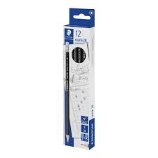 STAEDTLER EXAM PENCIL WITH ERASER MARS 2B-132 12C12