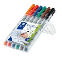 STAEDTLER LUMOCOLOUR NON-PERMANENT FINE SET OF 6-316 WP6