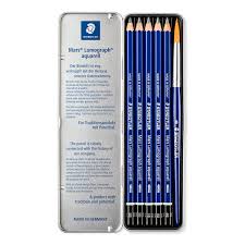 STAEDTLER MARS LUMO AQUARELL BLACK LEAD PENCIL SETS 5 SHADES-100AG6