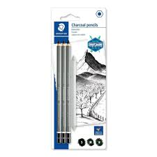 STAEDTLER MARS LUMOGRAPH CHARCOAL PENCIL SET OF 4-100CSBK4