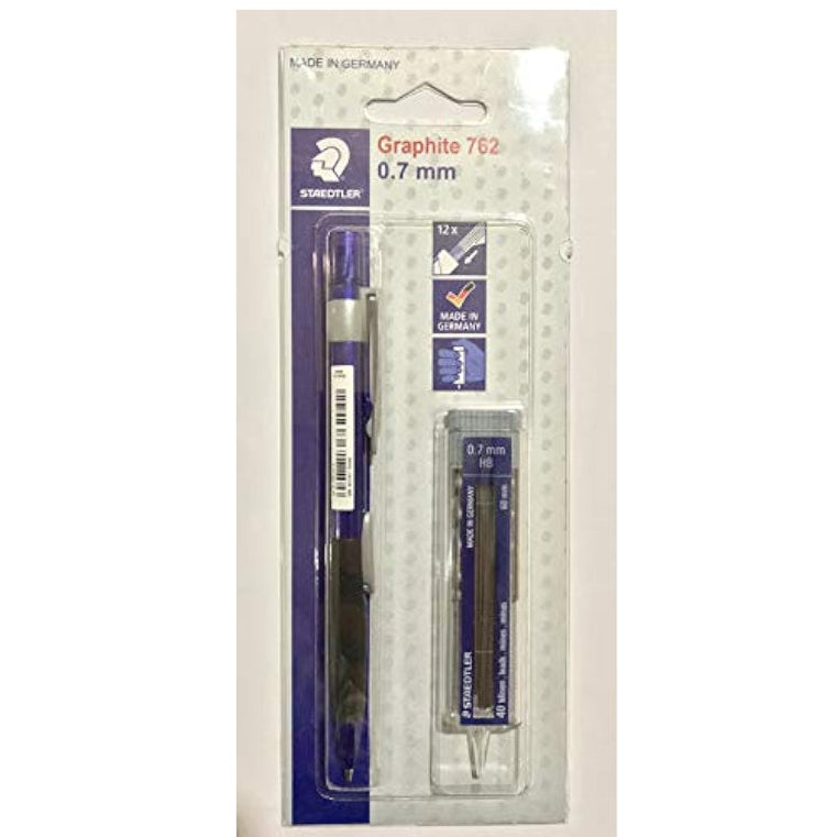 STAEDTLER MECHANICAL PENCIL WITH LEAD BLISTER PACK 0.7MM-762 07 BKL