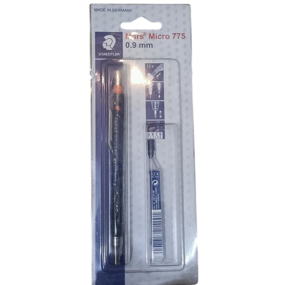 STAEDTLER MECHANICAL PENCIL WITH LEAD BLISTER PACK 0.9MM-775 09 ABKD
