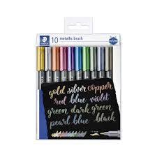 STAEDTLER METALIC BRUSH PEN SET OF 10-8321 TB10