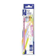 STAEDTLER NORICA PENCIL WITH ERASER HB PASTEL -132 43 HBC12