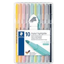 STAEDTLER TRIPLUS HIGHLIGHTER SET OF 10-362 CSB10