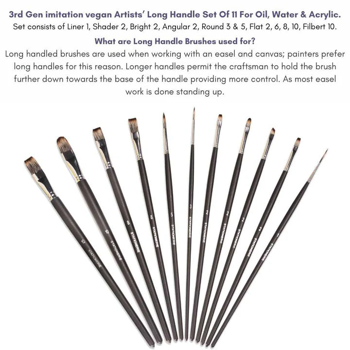 ST BRUSH SYNTHETIC MIX SET OF 11 LH