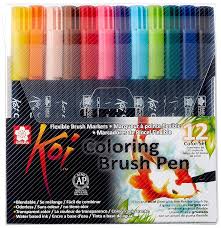 Sakura koi coloring brush pen set of 24