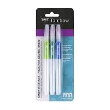 TOMBOW AQUA BRUSH PEN SMALL+MEDIUM+FALT SET OF 3