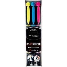 TOMBOW MONO EDGE TWIN TIP HIGHLIGHTER SET OF 3