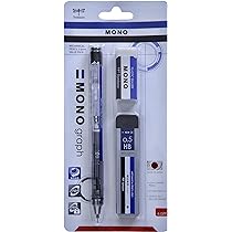 Tombow Mono Graph Mechanical Blue Pencil 0.5 mm With Lead And Eraser