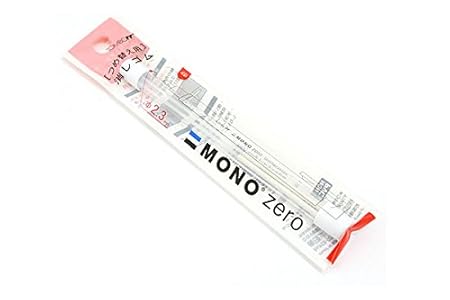 Tombow MONO Zero Eraser, Round Tip, Retractable, Silver Barrel