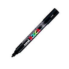 UNI CHALK MARKER BLACK PC 5M