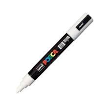 UNI CHALK MARKER WHITE PC 5M