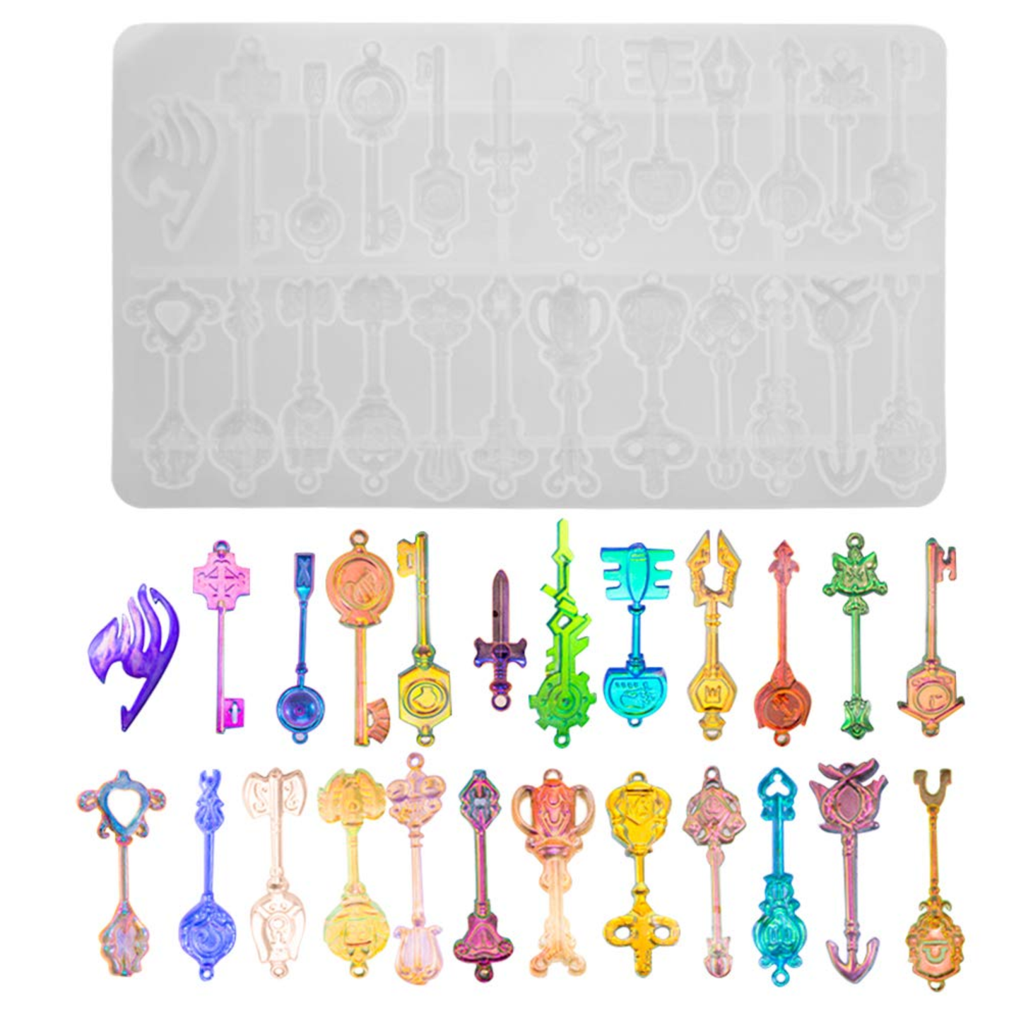 ARTPARK SILICON MOULD KEY PENDANT SET OF 24 00704