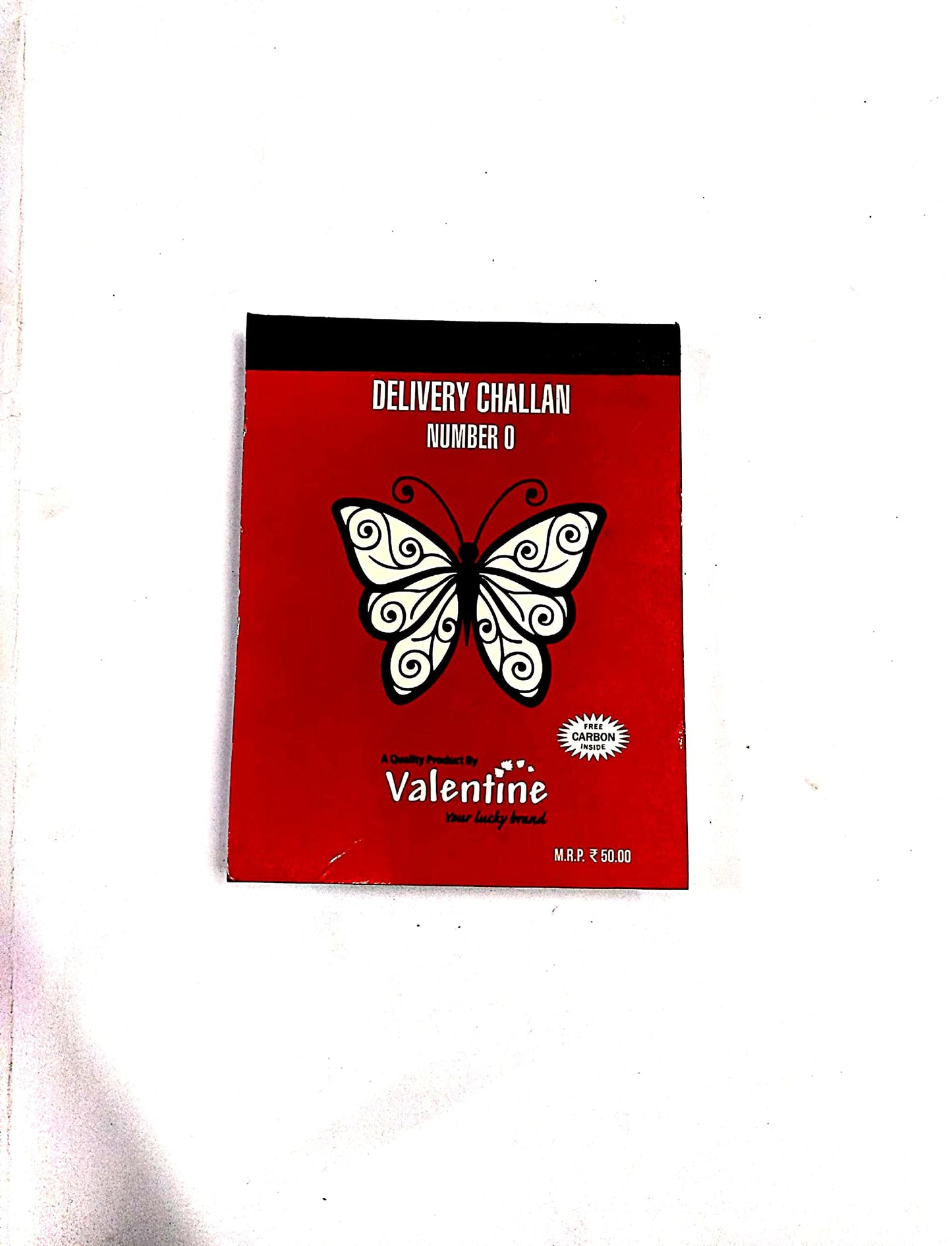 VALENTINE DELIVERY CHALLAN BOOK NO.0