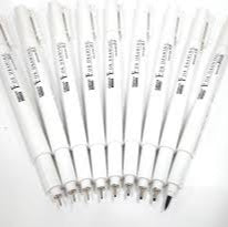 Marvy Uchida Black Ink Technical Fine Line Pens Assorted Pack of 9