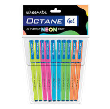 Classmate Octane Gel Neon Blue pack of 10
