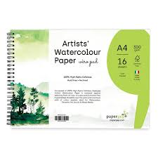 paperpep watercolour paper wiro pad-300gsm A4 PPWC3A4W