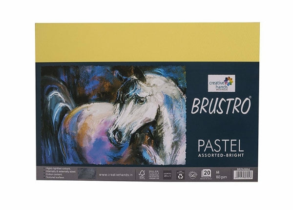 BRUSTRO PASTEL PAPER ASSORTED BRIGHT 160GSM A4