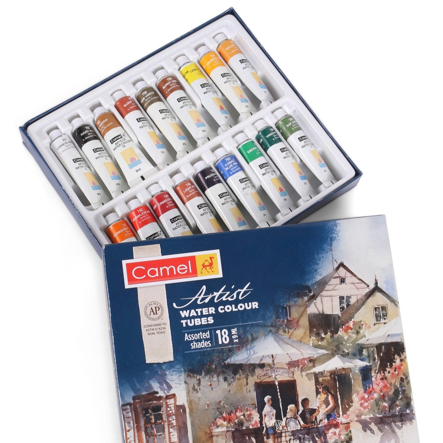 Camel Artist water colour tubes assorted 18 shades