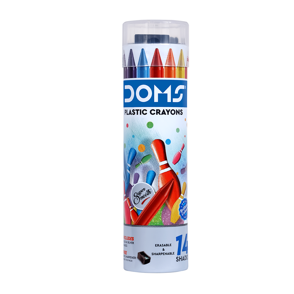 Doms plastic crayon 14 shades