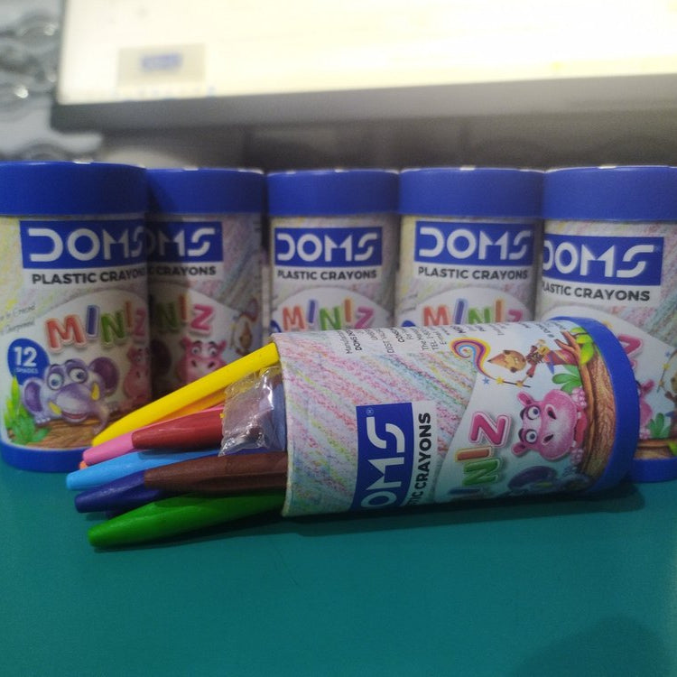 Doms plastic crayon 12 shades miniz