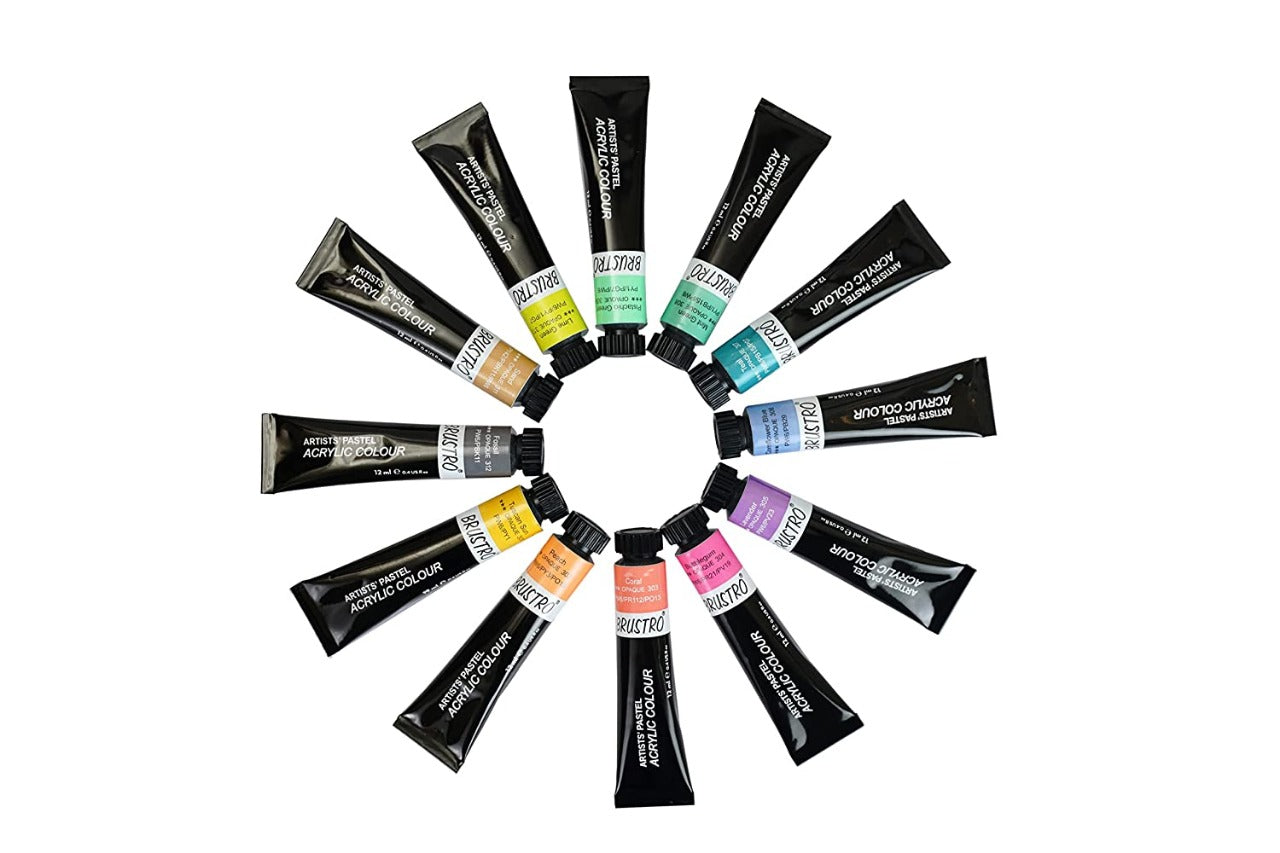 Brustro Pastel Acrylic Color Set of 12