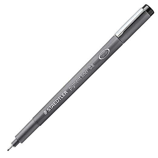 STAEDTLER PIGMENT LINER BLACK 0.8MM-308 08