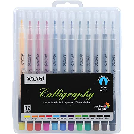 BRUSTRO CALLIGRAPHY BRUSH PEN SET OF 12