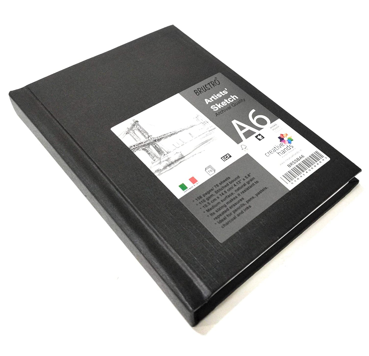 BRUSTRO ARTIST SKETCH BOOK STITCHED 110GSM A6
