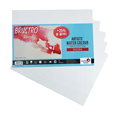 BRUSTRO WC PAPER 300GSM ROUGH 100%COTTON A3