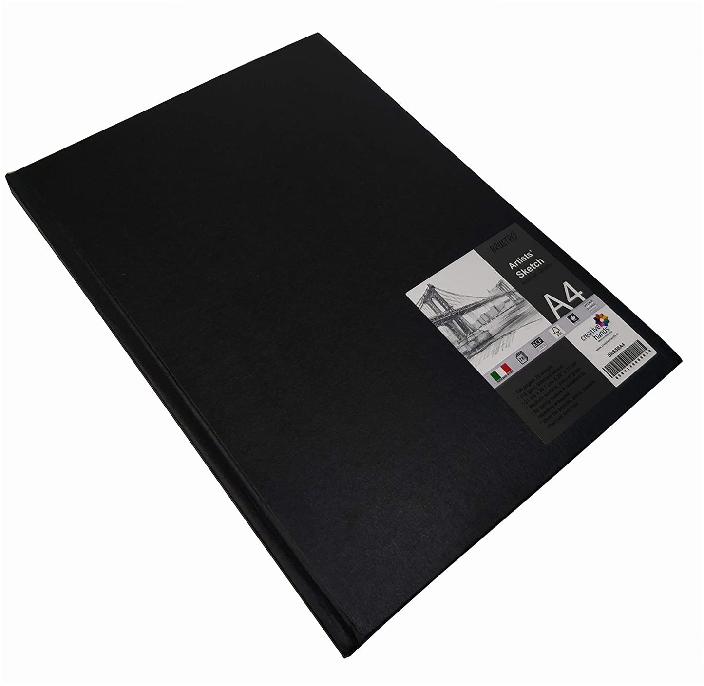 BRUSTRO SKETCH BOOK STITCHED PORTRAIT 90GSM A4