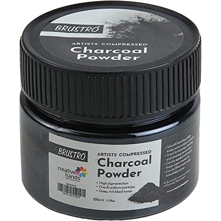 BRUSTRO COMPRESSED CHARCOAL POWDER 100ML