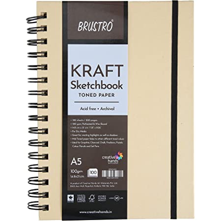 BRUSTRO SKETCHBOOK KRAFT TONED 100GSM A5