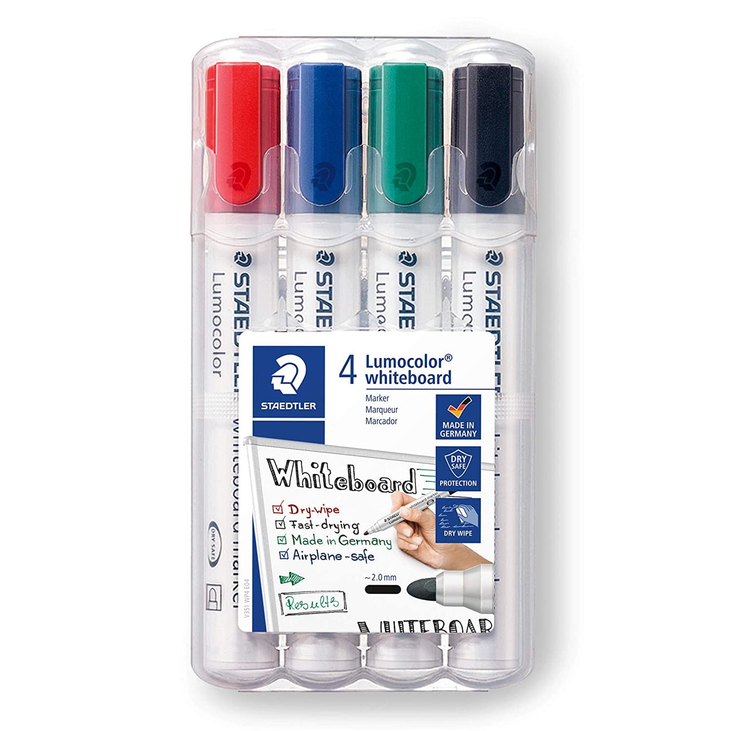 STAEDTLER LUMOCOLOUR WHITEBOARD MARKER SET OF 4-351 WP4