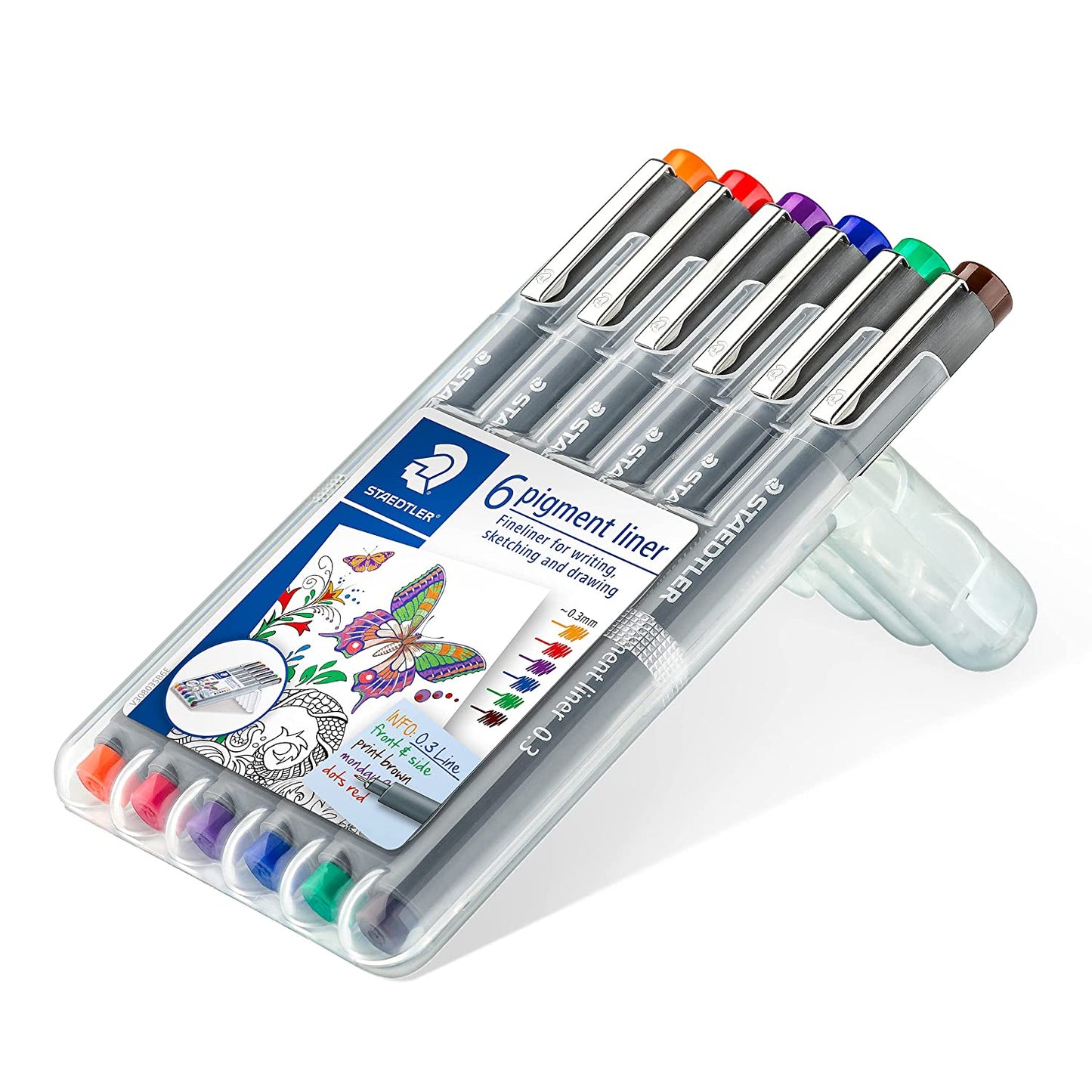 STAEDTLER PIGMENT LINER SET IN 6 COLOUR 0.3MM-308 03 SSB6