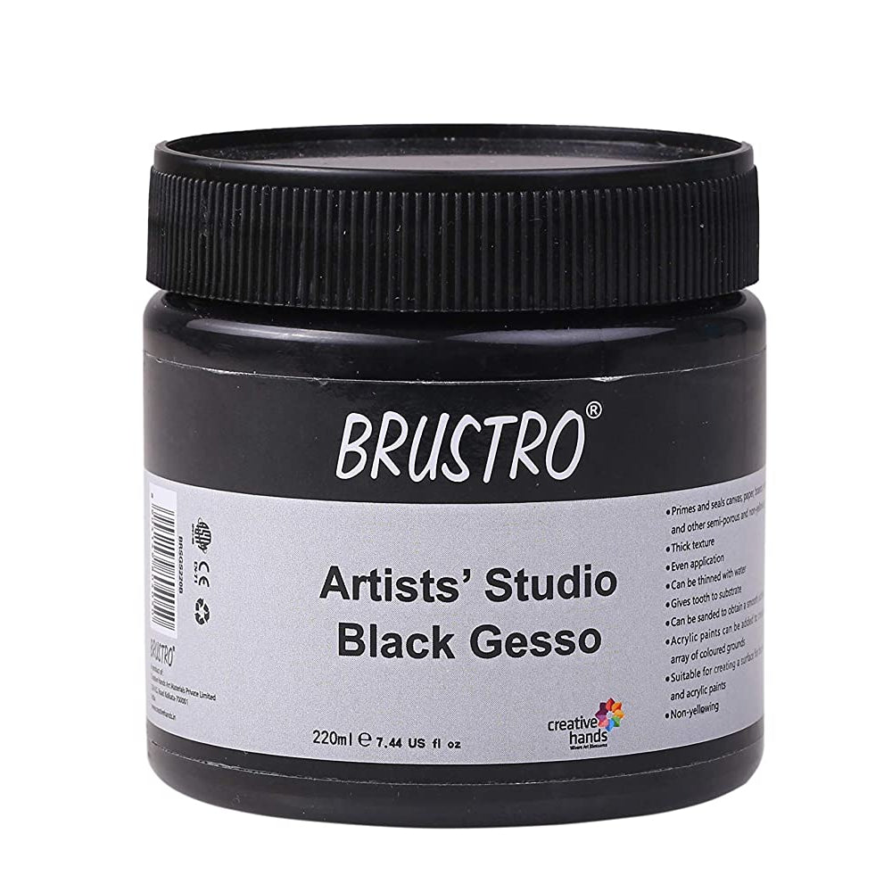 BRUSTRO ARTISTS STUDIO GESSO BLACK 220ML